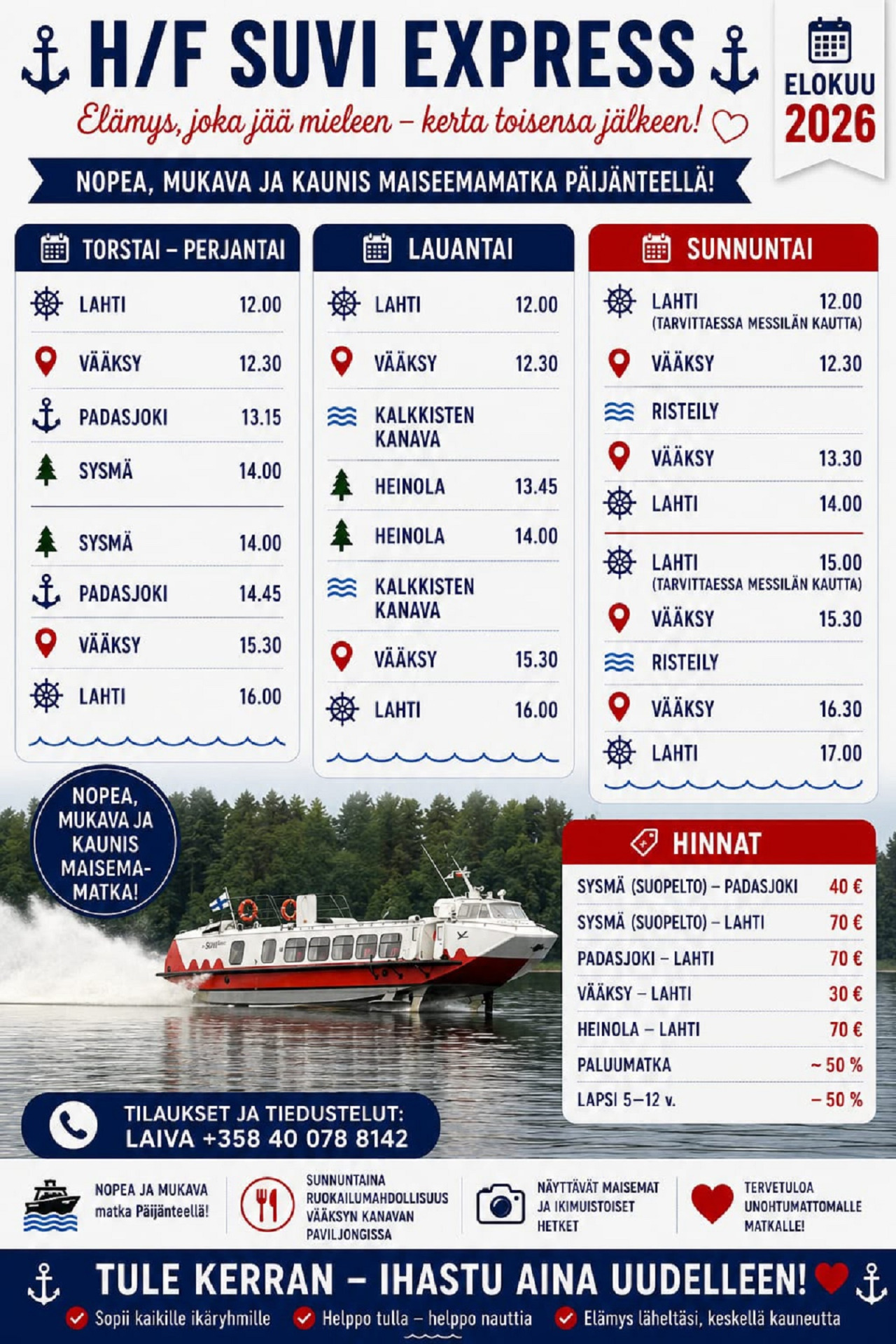 Elokuu 2026 Päijähteellä